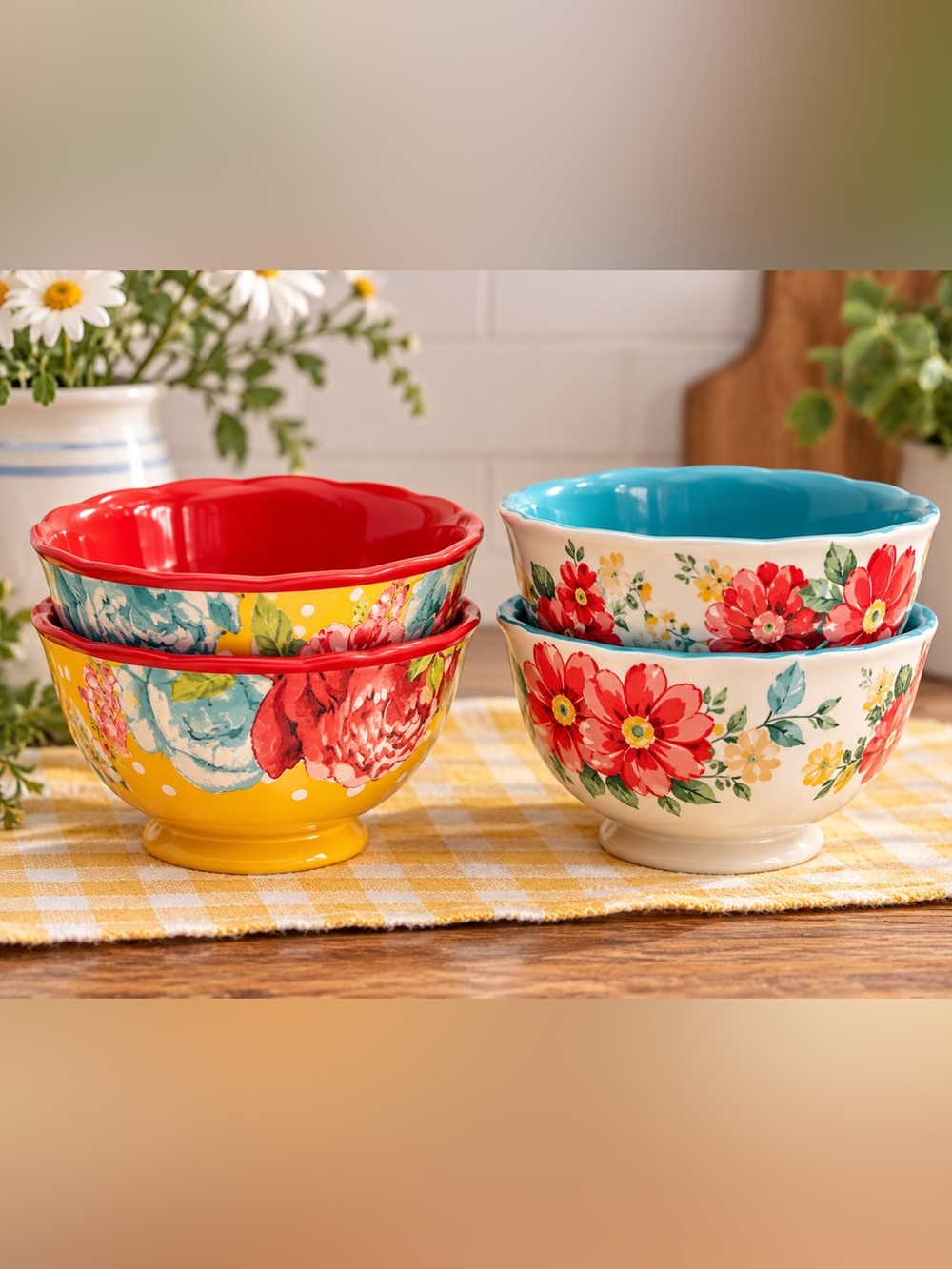 The Pioneer Woman Floral Ceramic Bowls